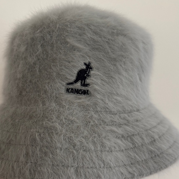 Kangol Soft Gray Furry Bucket Hat - Picture 3 of 10